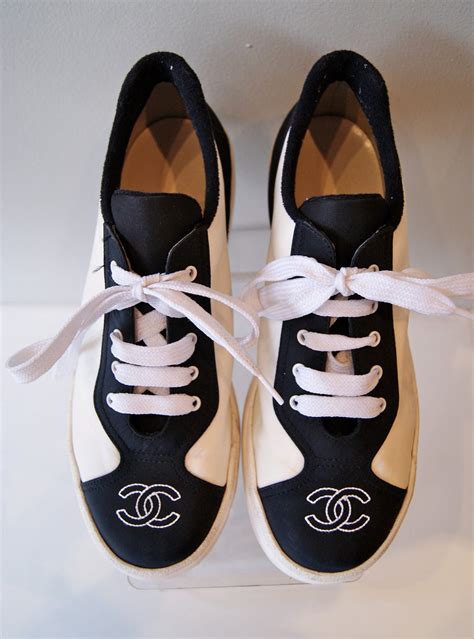 chanel black tennis shoes|Chanel sneakers price euro.